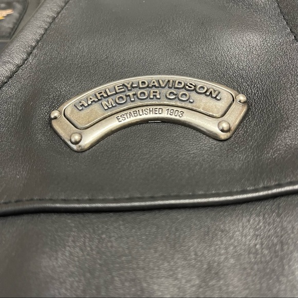 HARLEY-DAVIDSON MEN’S GENUINE LEATHER VEST | BLACK | SZ S | NWT - Picture 5 of 15